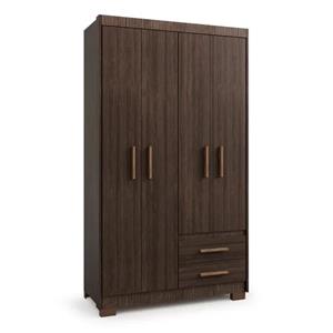 GUARDA ROUPA BATROL PRIMACY 4 PORTAS 2 GAVETAS 02.1196.22 CAPPUCCCINO WOOD