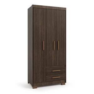 GUARDA ROUPA BATROL PRIMACY 3 PORTAS 2 GAVETAS CAPPUCCINO WOOD