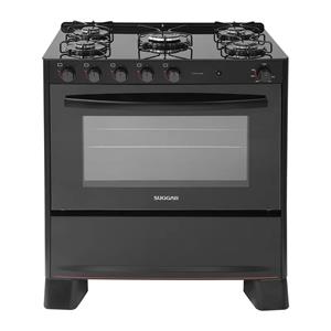 FOGÃO SUGGAR COOK GLASS 5 BOCAS FGVCG510PT PRETO BIVOLT