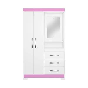 GUARDA ROUPA NOTÁVEL NT-5170 BRANCO NEW/ROSA