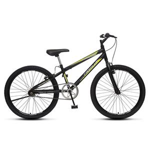 BICICLETA COLLI FORCE ONE ARO 24 SEM MARCHA PRETO FOSCO/VERDE