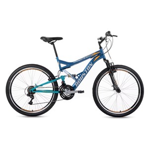 BICICLETA HOUSTON STINGER ARO 26 ST262S AZUL ESCURO/VERDE METÁLICO