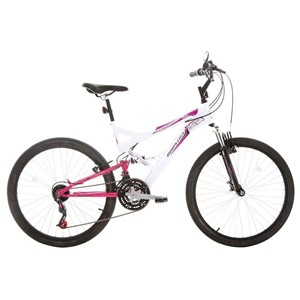 BICICLETA HOUSTON VIVID ARO 26 VV262R BRANCO/ROSA