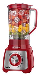 LIQUIDIFICADOR MONDIAL TURBO INOX L-1200 RI VERMELHO 127V