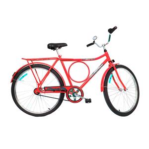 BICICLETA MONARK ARO 26 BARRA CIRCULAR VERMELHO